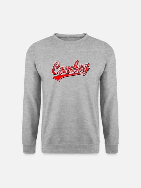 country cowboy western rodeo indianer reiten pferd - Unisex Pullover - Weißgrau meliert