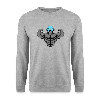 Strong Gorilla - Unisex Pullover - Weißgrau meliert - Vorne - Alina (178cm) & Michal (187cm)