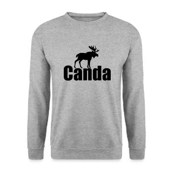 Kanada - Unisex Pullover - Weißgrau meliert - Vorne - Alina (178cm) & Michal (187cm)