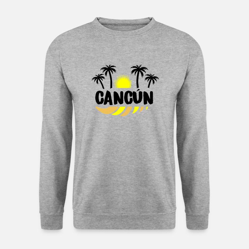 Cancun - Unisex Pullover - Weißgrau meliert