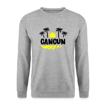 Cancun - Unisex Pullover - Weißgrau meliert - Vorne - Alina (178cm) & Michal (187cm)
