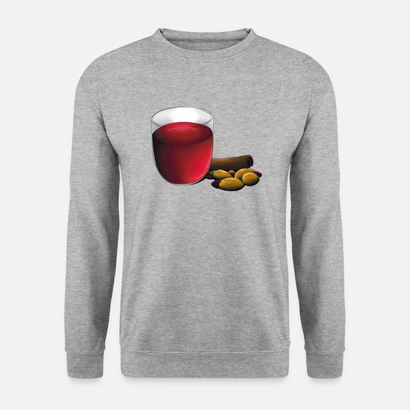 Glühwein - Unisex Pullover - Weißgrau meliert