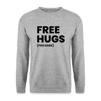 Hund Chien - Sweat-shirt Unisexe - gris chiné - Devant - Alina (178cm) & Michal (187cm)