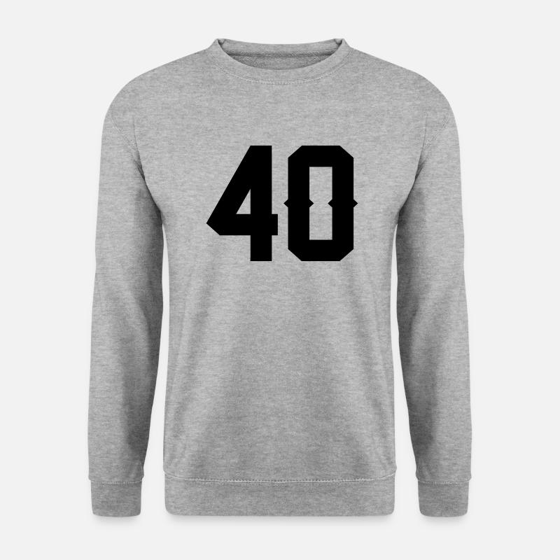 40 - Unisex Pullover - Weißgrau meliert