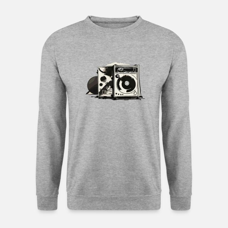 Yard-Sale-Lautsprecher - Unisex Pullover - Weißgrau meliert