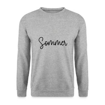 Sommer - Unisex Pullover - Weißgrau meliert - Vorne - Alina (178cm) & Michal (187cm)