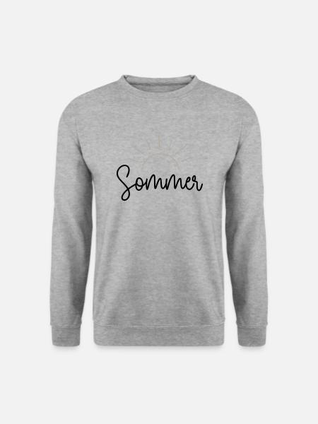 Sommer - Unisex Pullover - Weißgrau meliert