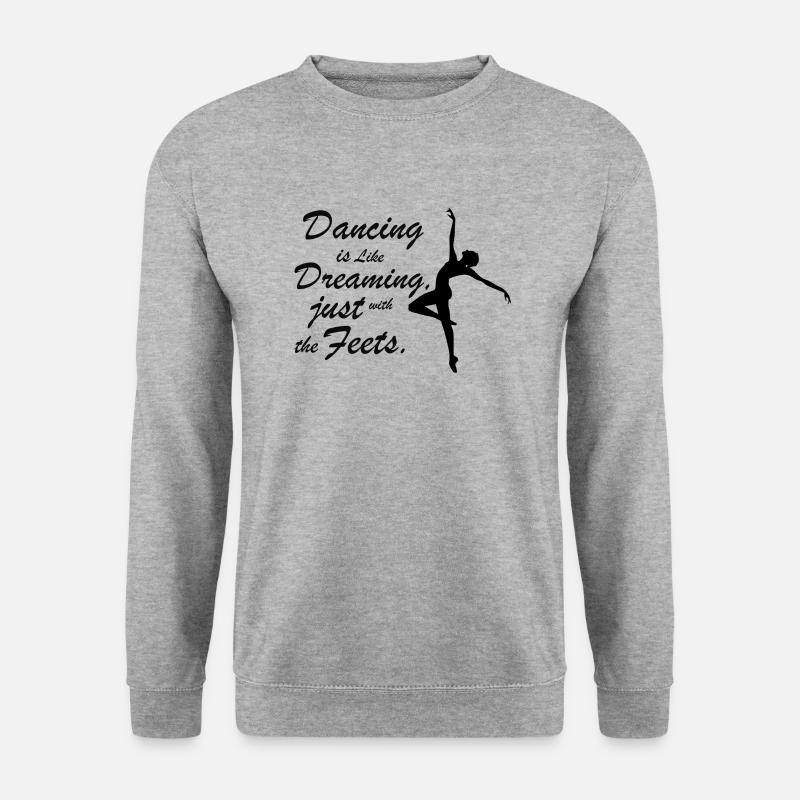 Dancing Dance Music - Unisex Pullover - Weißgrau meliert