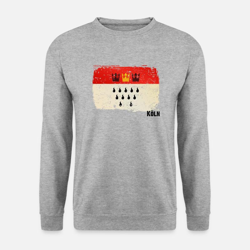 Köln Wappen Emplem Symbol - Unisex Pullover - Weißgrau meliert
