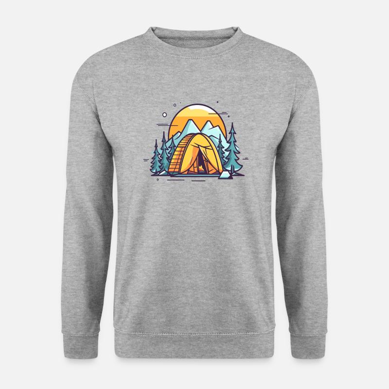 Zelt - Unisex Pullover - Weißgrau meliert