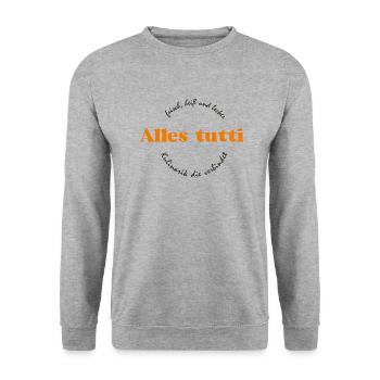Alles Tutti Fashion Brand - Unisex Pullover - Weißgrau meliert - Vorne - Alina (178cm) & Michal (187cm)