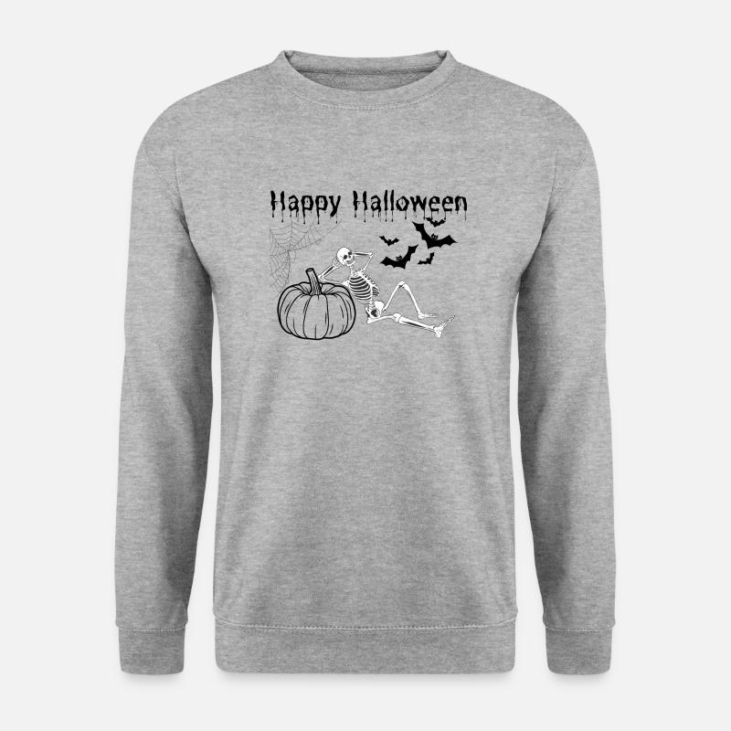 Happy Halloween 1 - Unisex Pullover - Weißgrau meliert