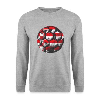 Bremen Flagge Bremer Fahne - Unisex Pullover - Weißgrau meliert - Vorne - Alina (178cm) & Michal (187cm)