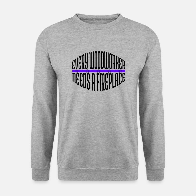 arborists funny cabinetmaker carpentry - Unisex Pullover - Weißgrau meliert