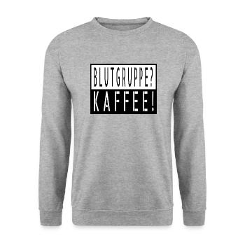 Coffee, Cup, Coffeeshop, Funny, Geek - Unisex Sweatshirt - salt & pepper - Front - Alina (178cm) & Michal (187cm)