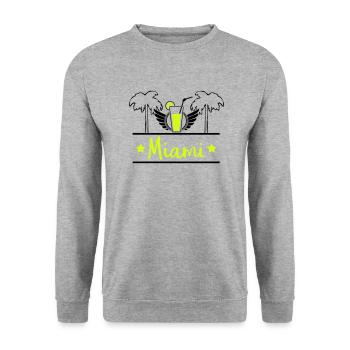 Miami - Unisex Sweatshirt - salt & pepper - Front - Alina (178cm) & Michal (187cm)