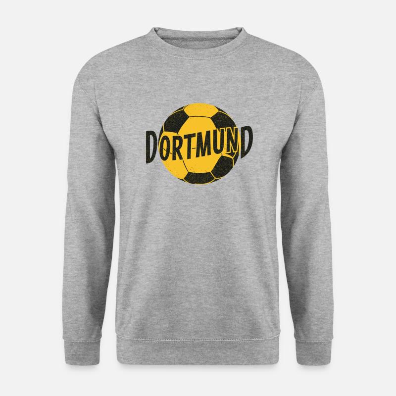 Fussball Dortmund - Unisex Pullover - Weißgrau meliert