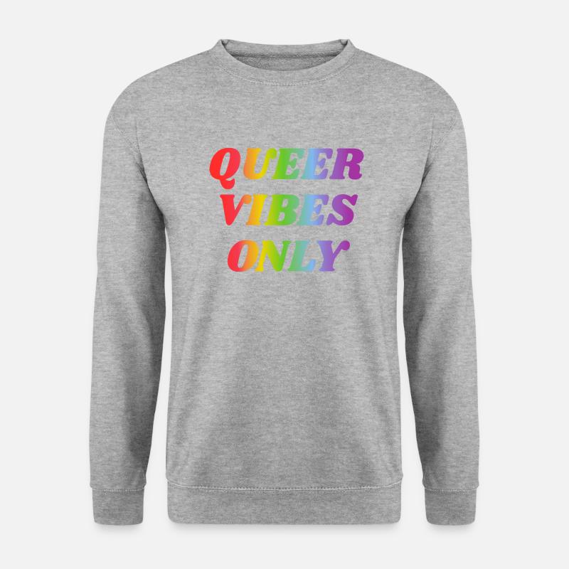 Nur queere Vibes - Unisex Pullover - Weißgrau meliert