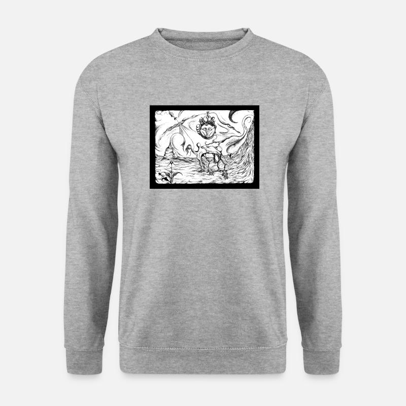 Renaissance, psychedelic world - Unisex Sweatshirt - salt & pepper