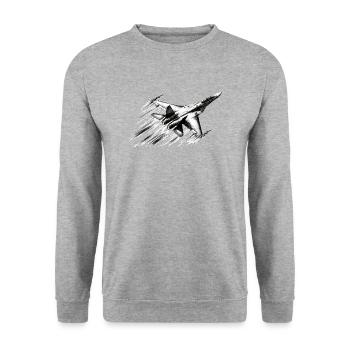 Combattant - Sweat-shirt Unisexe - gris chiné - Devant - Alina (178cm) & Michal (187cm)