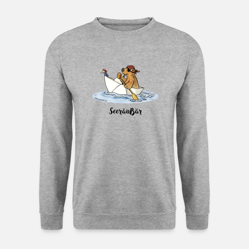 SeeräuBär - Unisex Pullover - Weißgrau meliert
