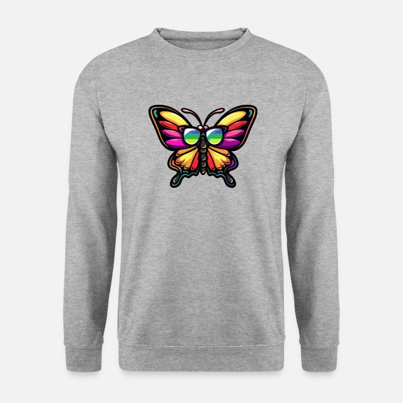 Butterfly Comic Cool - Unisex Sweatshirt - salt & pepper