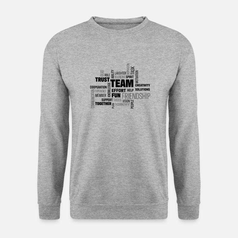 Team - Unisex Pullover - Weißgrau meliert