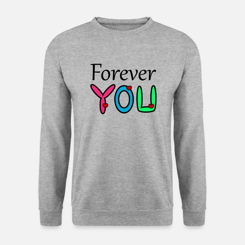 Forever You - Unisex Pullover - Weißgrau meliert