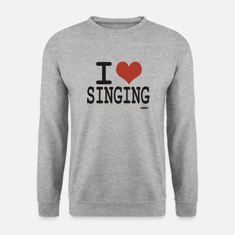 singing - Unisex Pullover - Weißgrau meliert