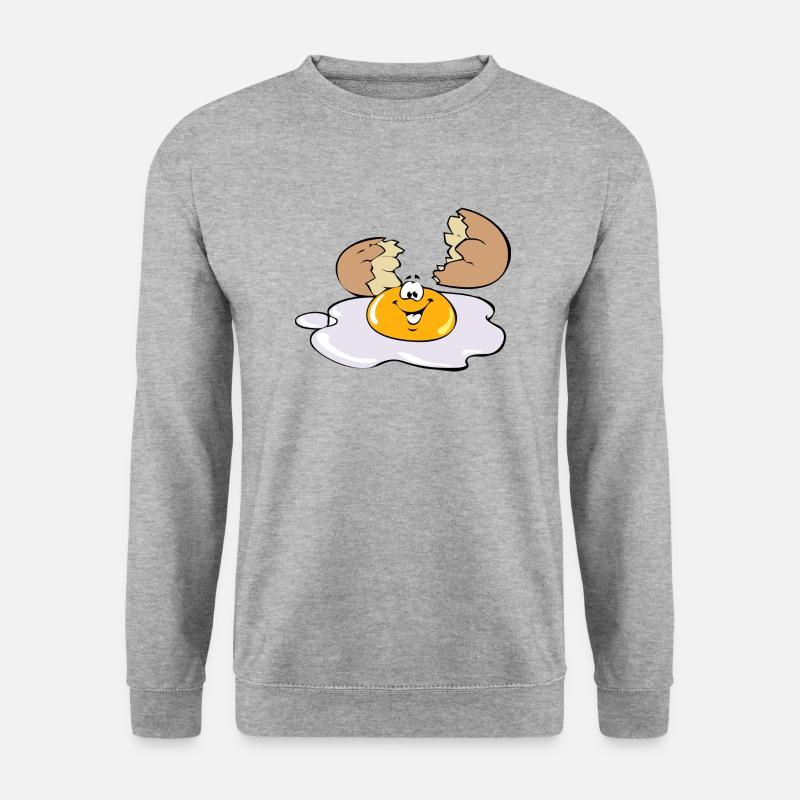 Spiegelei - Unisex Pullover - Weißgrau meliert