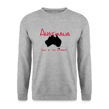 Australien - Unisex Pullover - Weißgrau meliert - Vorne - Alina (178cm) & Michal (187cm)