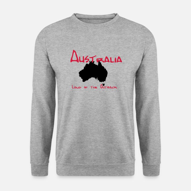 Australien - Unisex Pullover - Weißgrau meliert