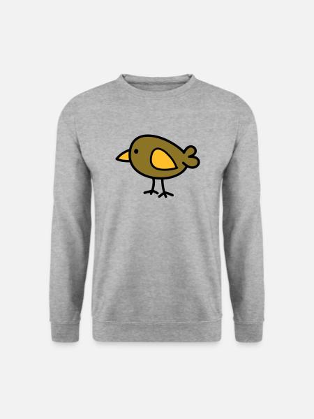 Vogel - Unisex Pullover - Weißgrau meliert