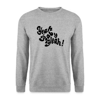 Yeah Baby Yeah! - Unisex Pullover - Weißgrau meliert - Vorne - Alina (178cm) & Michal (187cm)