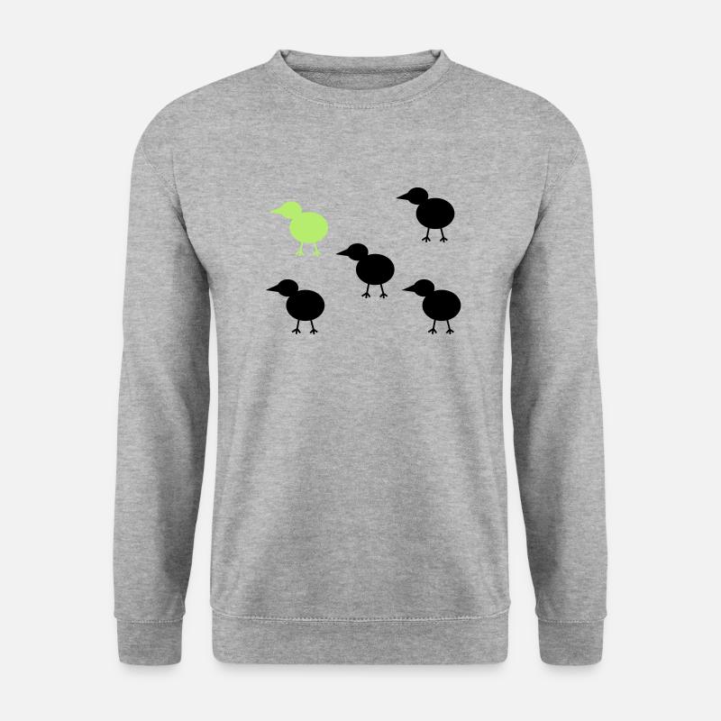 Kiwi Gruppe - zweifarbig - Unisex Pullover - Weißgrau meliert