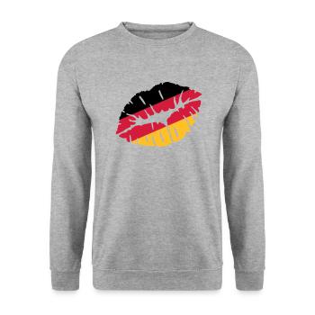 Germany - Unisex Sweatshirt - salt & pepper - Front - Alina (178cm) & Michal (187cm)