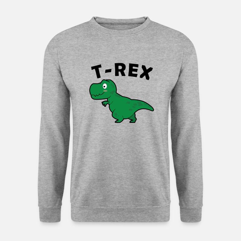 T-REX - Unisex Pullover - Weißgrau meliert