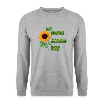 Have a nice day, gifts - Unisex Sweatshirt - salt & pepper - Front - Alina (178cm) & Michal (187cm)