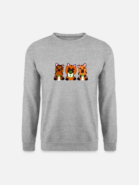 Deutsche Schäferhund Welpen Baby - Unisex Pullover - Weißgrau meliert