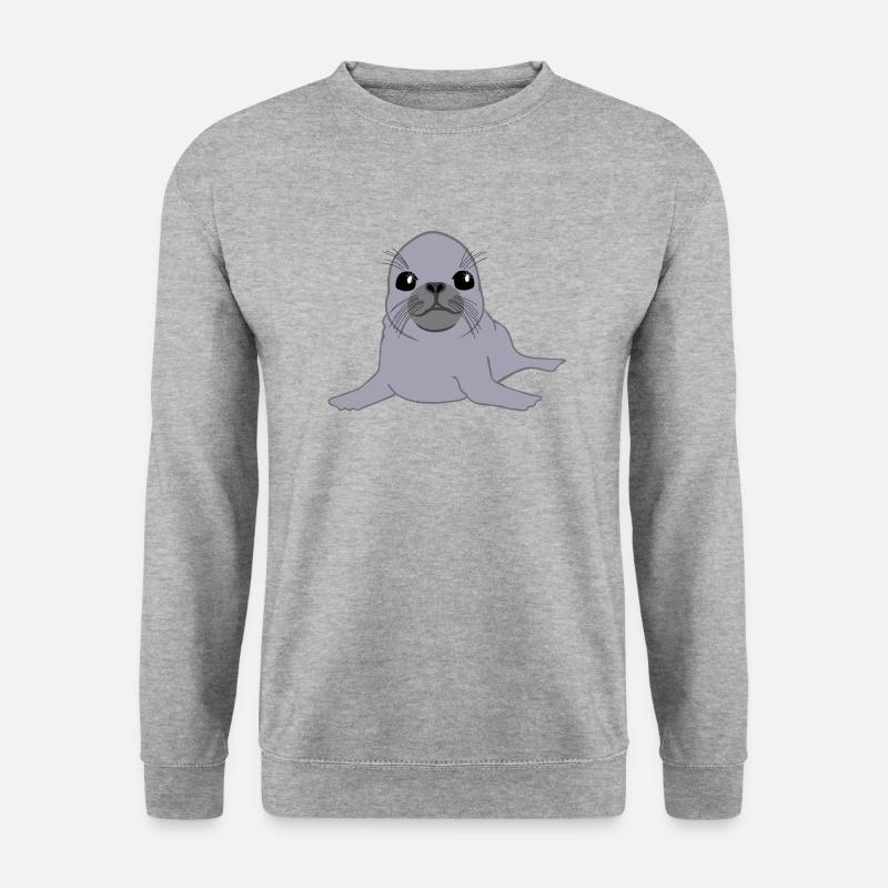 Seal - Seerobbe - Unisex Pullover - Weißgrau meliert