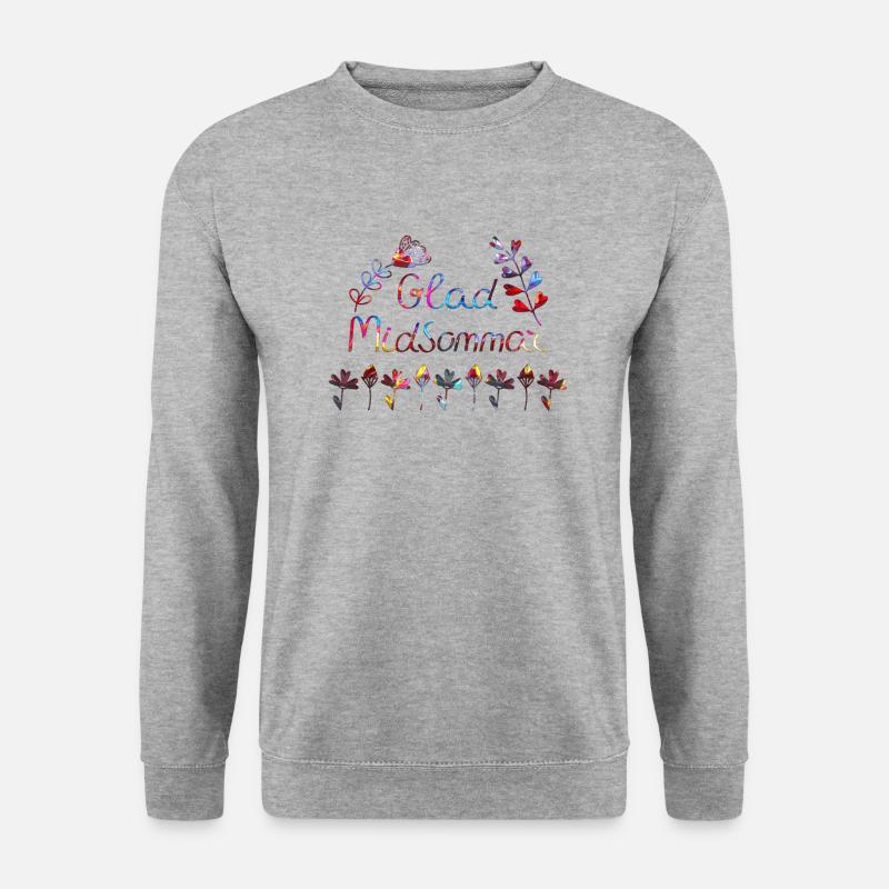 Schweden Mittsommer - Unisex Pullover - Weißgrau meliert