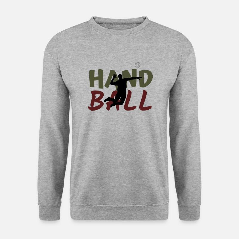 Handball - Unisex Pullover - Weißgrau meliert