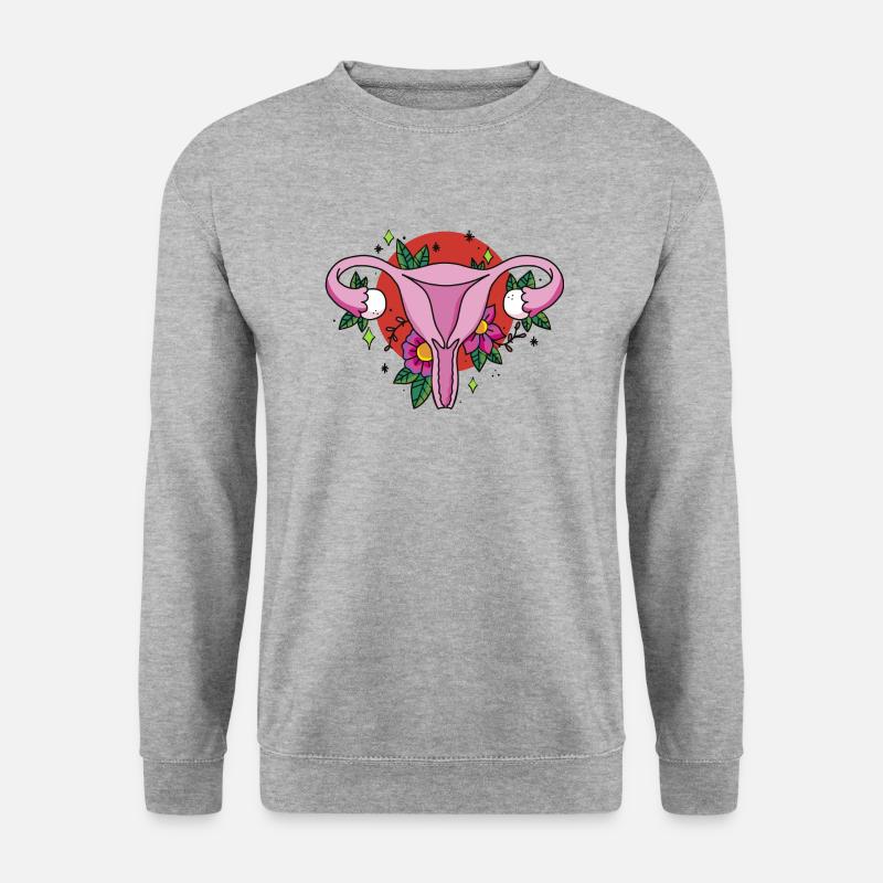 Vulva Design - Unisex Pullover - Weißgrau meliert