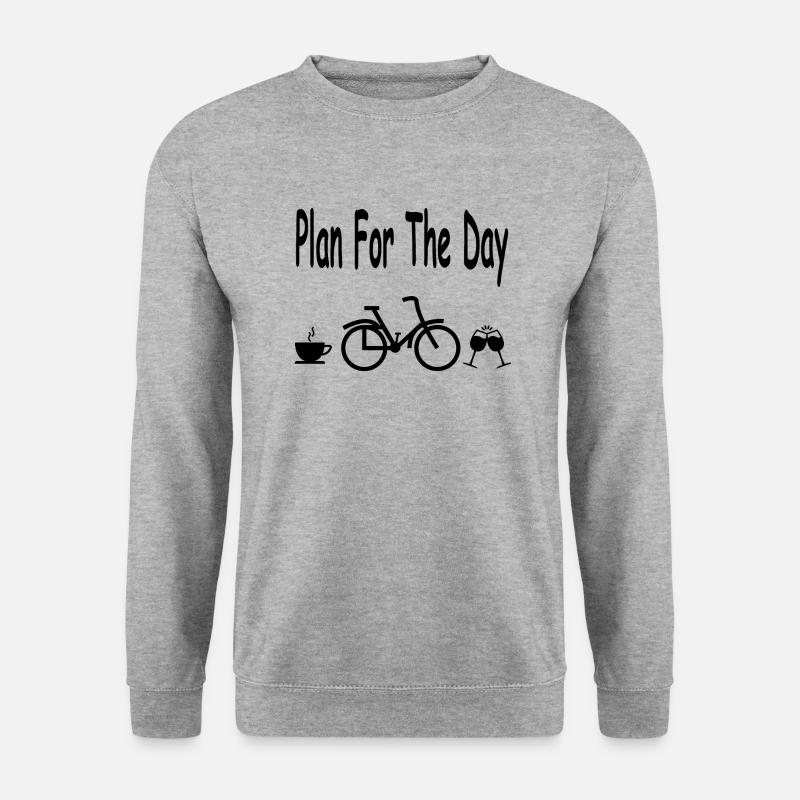 Fahrrad - Unisex Pullover - Weißgrau meliert