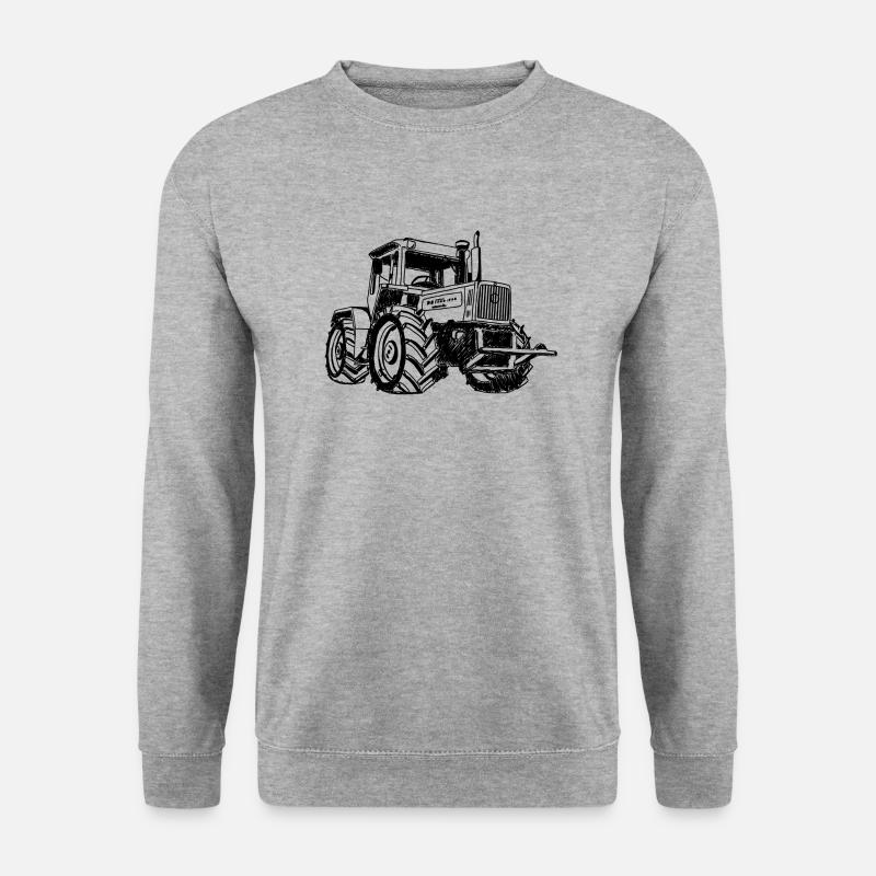 Unimog - Oldtimer - Offroad - MB Trac - Unisex Pullover - Weißgrau meliert