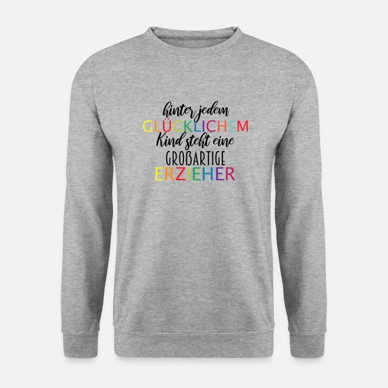 Abschied Erzieher - Unisex Pullover - Weißgrau meliert