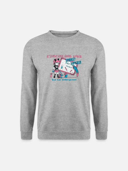 Einschulung 2023 Schulanfänger Schulanfang - Unisex Pullover - Weißgrau meliert