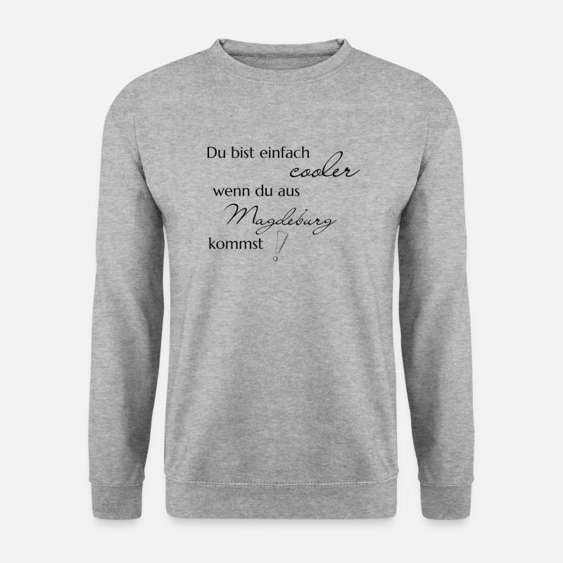 cooler magdeburg - Unisex Pullover - Weißgrau meliert