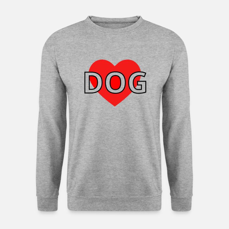 Hund Dog - Unisex Pullover - Weißgrau meliert