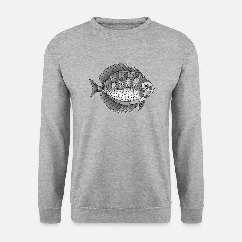 Fisk - Unisex sweater - hvidgrå meleret